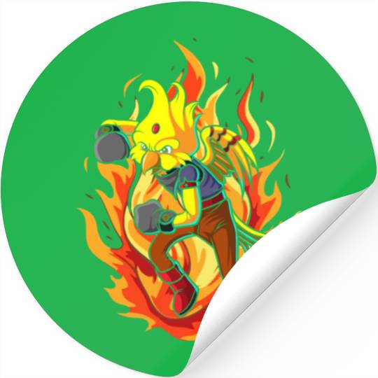 The Boxing Bird of Paradise Stickers