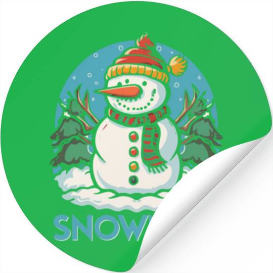 Snowman Stickers design premium