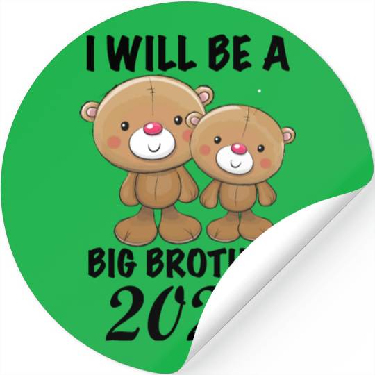 I'm Going To Be A Big Brother 2025 Teddy Bear Stickers