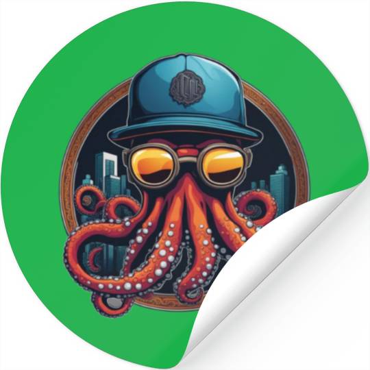 Rapper Octopus Stickers