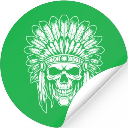 Indigenous Native American Skull Head Stickers