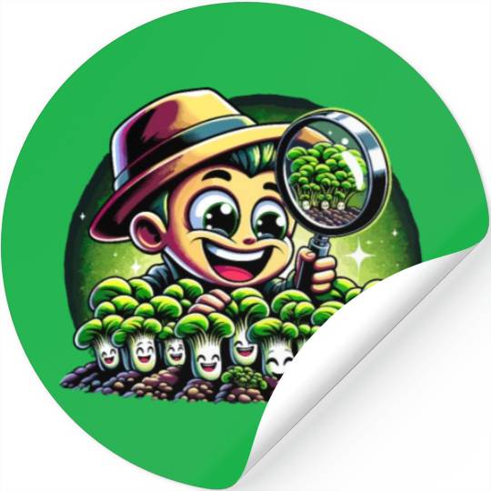 Vegan Agriculture Growing Sprouts Vegetables Stickers