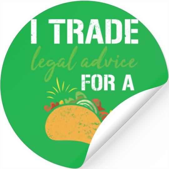 Tacolover law student lawyer Stickers