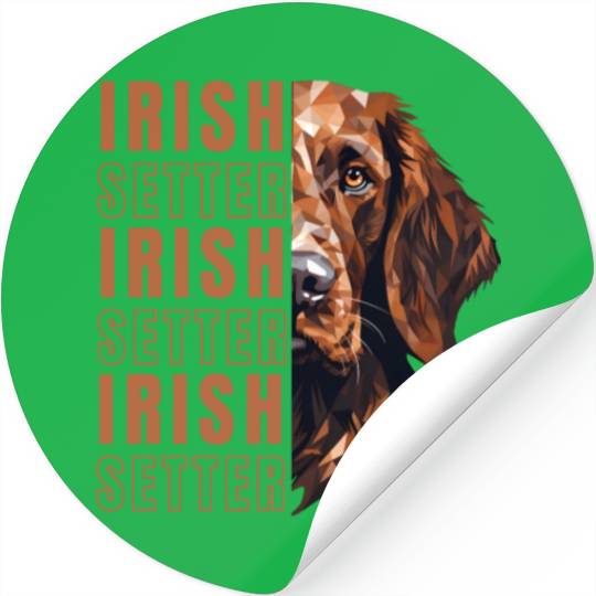 Irish Setter geometric style Stickers