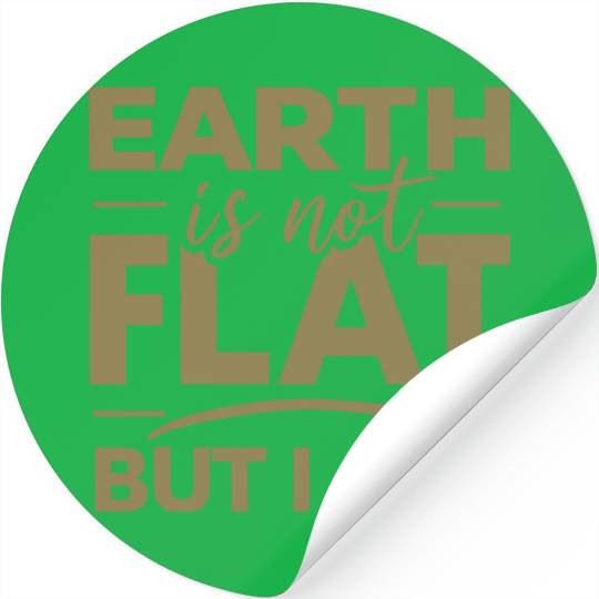 Flat Earth Satire Ironic Jokes Stickers