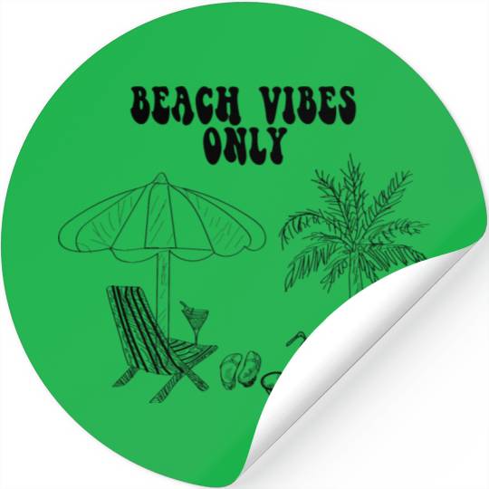 Seaside Serenity: Embracing Beach Vibes Stickers