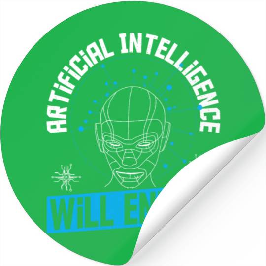 Cyborg AI Robot Engineer Prompt Engineer Stickers