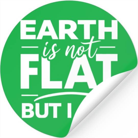 Flat Earth Satire Ironic Jokes Stickers