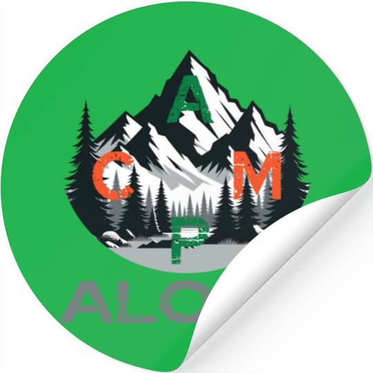 camp alone in the nature and wilderness Outdoor Stickers