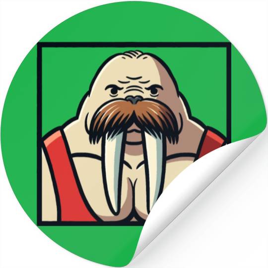Walrus Wrestler Stickers