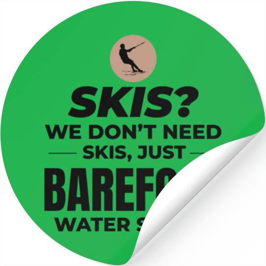 Barefoot Water Skiing Extreme Sports Barefooting Stickers