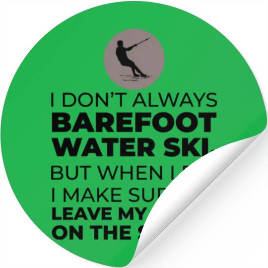 Barefoot Water Skiing Extreme Sports Barefooting Stickers