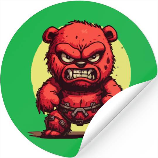 Angry Stuffed Bear Stickers