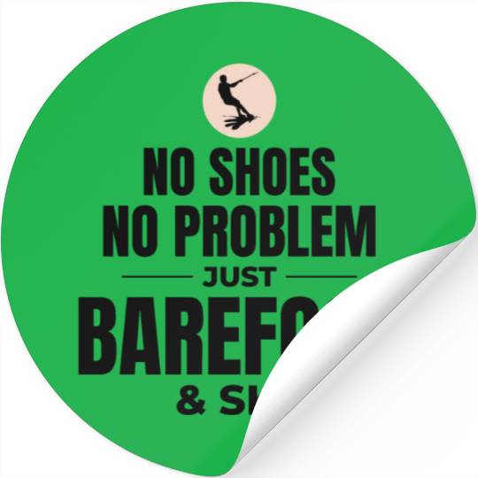 Barefoot Water Skiing Extreme Sports Barefooting Stickers