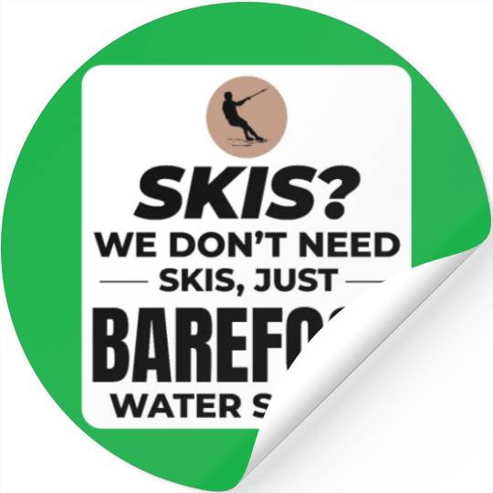 Barefoot Water Skiing Extreme Sports Barefooting Stickers