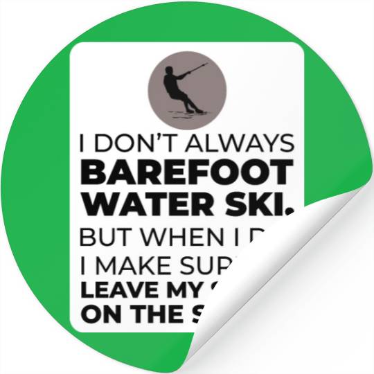 Barefoot Water Skiing Extreme Sports Barefooting Stickers