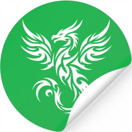 Flying T Tattoo Dragon With Wings Stickers
