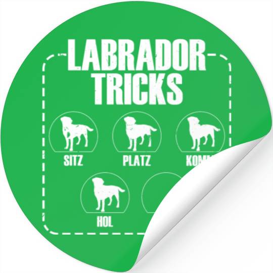 LABRADOR TRICKS Funny Labrador Retriever Dog Stickers