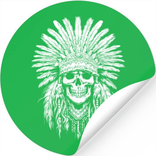 Indigenous Native American Skull Head Stickers