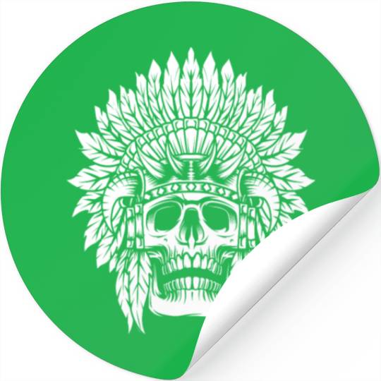 Indigenous Native American Skull Head Stickers