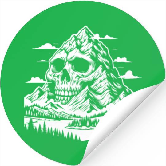 Hiking Hike Skull Nature Stickers