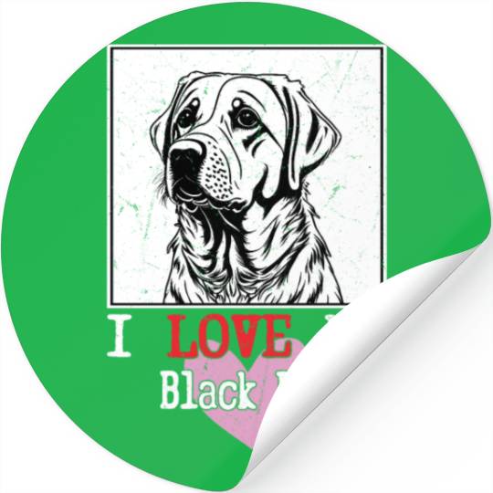 I Love My Black Lab Owner Labrador Retriever Stickers