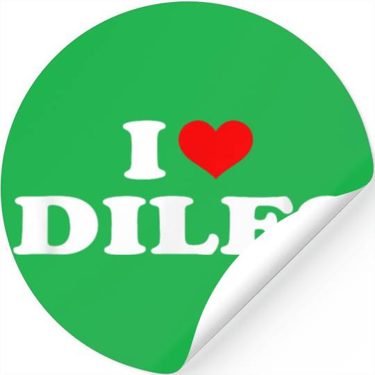 Funny I Love DILFs I heart DILFs Red Heart Cool Stickers