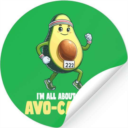 All About That Avo-Cardio Fun Run Stickers