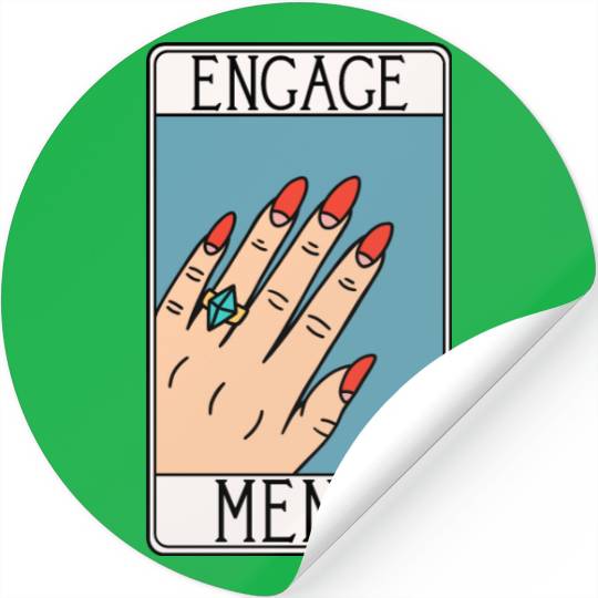 Engagement - Engaged Tarot Card - Wedding Proposal Stickers