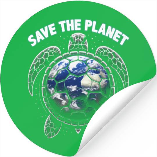 Save The Planet Turtle Environment Ocean Earth Day Stickers