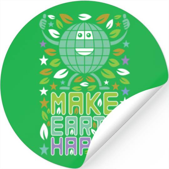 Make Earth Happy Stickers