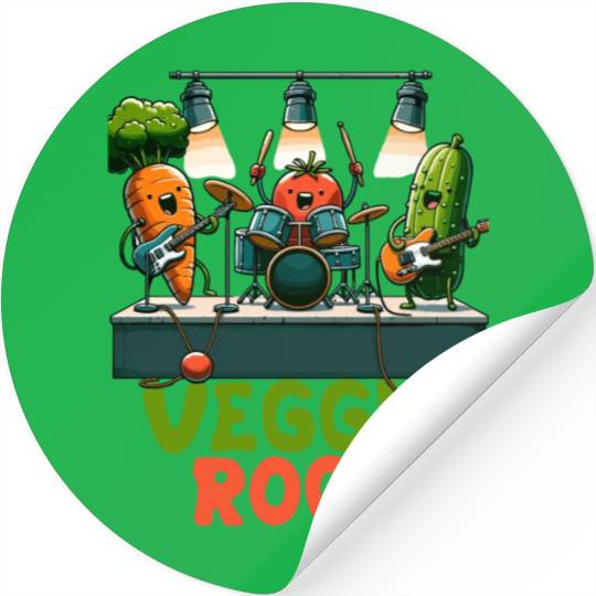 Veggie Rocks Concert Band Performance Stickers