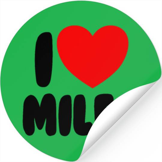 I Love MILFS Red Heart Love Hot Moms I Love MILFS Stickers