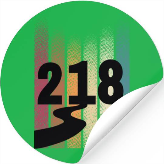 218 Area Code Retro Minnesota Duluth Stickers