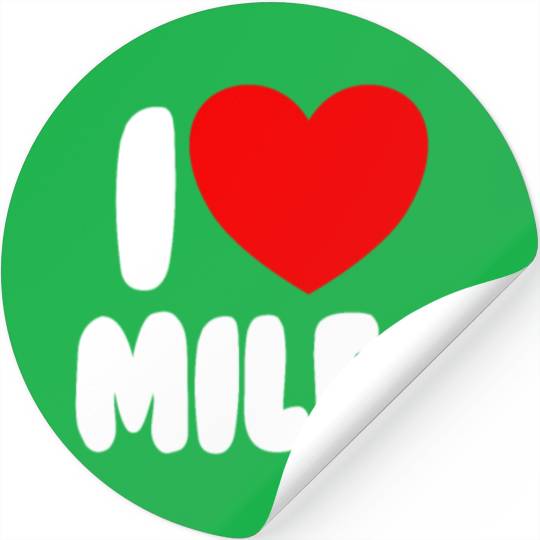 I Love MILFS Red Heart Love Hot Moms I Love MILFS Stickers