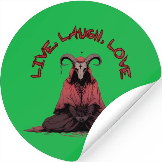 Live, Laugh, Love Baphomet Stickers