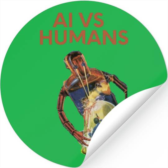 AI Versus Human, Artificial Intelligence Stickers