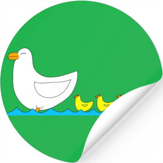Duck with ducklings Stickers