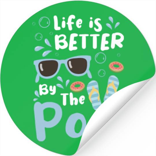 Pool Summer Pool Party Stickers