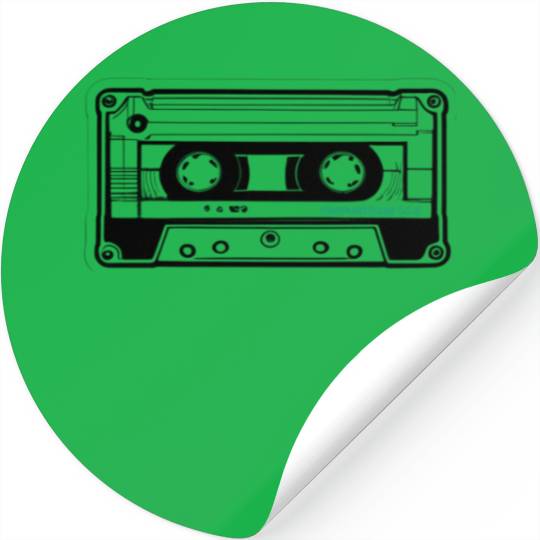 Retro Audio Music Mix Tape Cassette Stickers