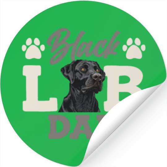 Black Labrador BLACK LAB DAD Labrador Owner Stickers