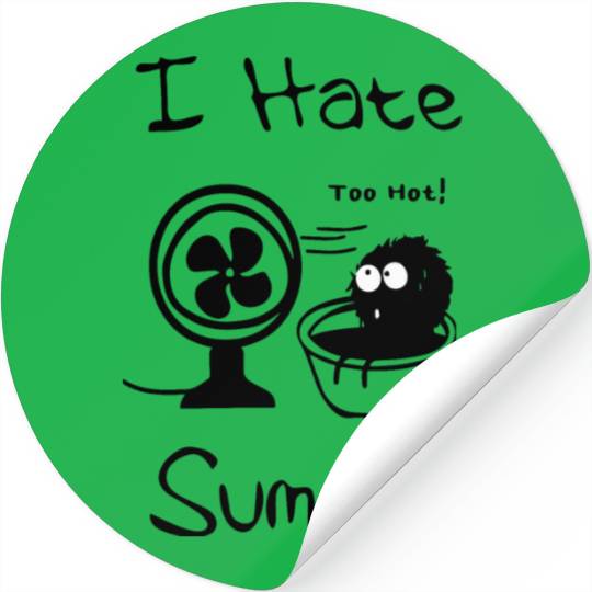 I hate summer typography creative design Stickers
