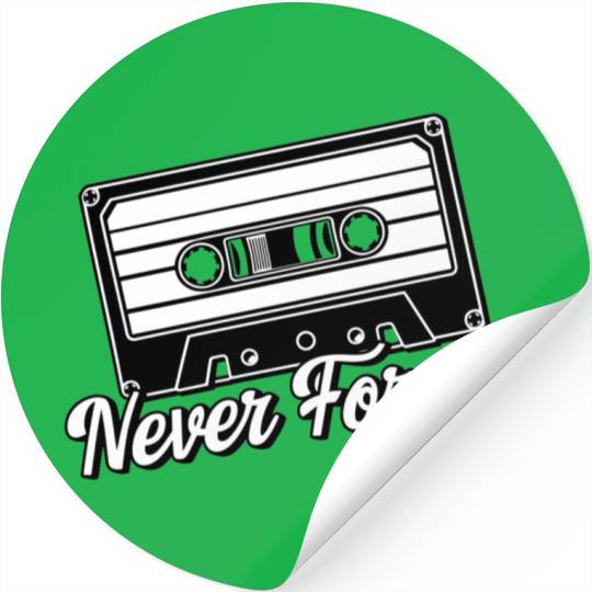 a cassette tape never forget 2 Stickers