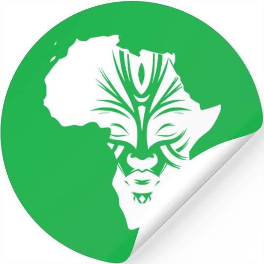 Africa Continent Masks Jewelry Tattoo Stickers