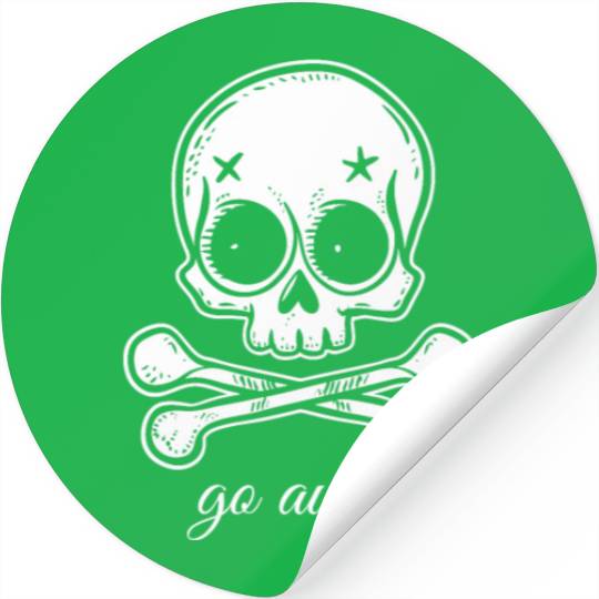 Go Away | Skull and Crossbones Stickers