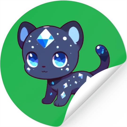 Sapphire Panther Stickers