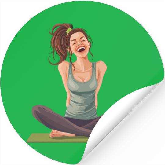 Joyful Yoga Moment Meditation Pose Stickers