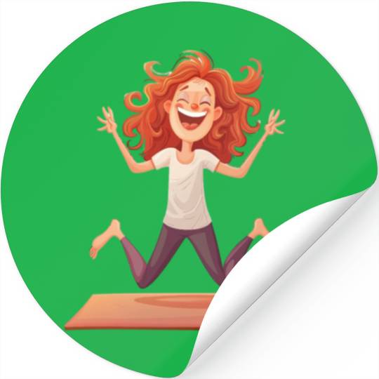 Joyful Yoga Moment Meditation Pose Stickers