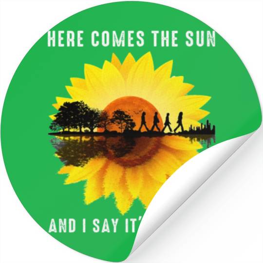 Here Comes The Sun And I Say It's Alright Guitar Stickers