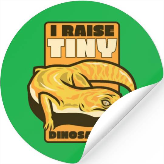 I Raise Tiny Dinosaurs Gekkota Crested Lizard Stickers